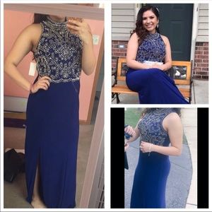 Navy blue prom dress